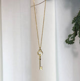 Sterling Silver Key Necklace Design - WOMONA.COM