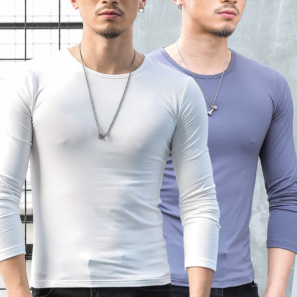 men's collar T-shirts, long sleeves - WOMONA.COM