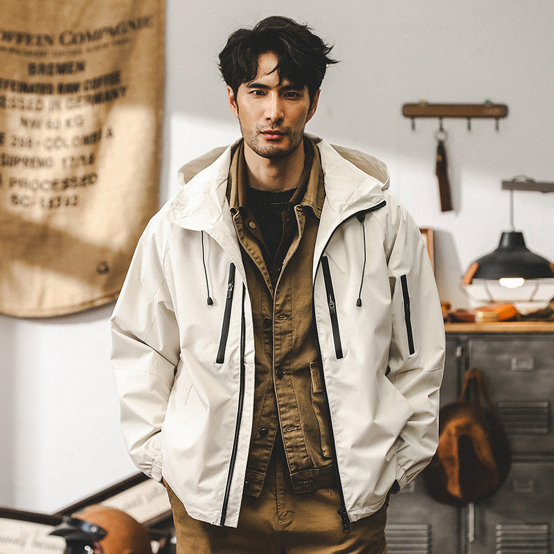 Men's Hooded Raglan-Sleeve Outdoor-Style Jacket - product view 1