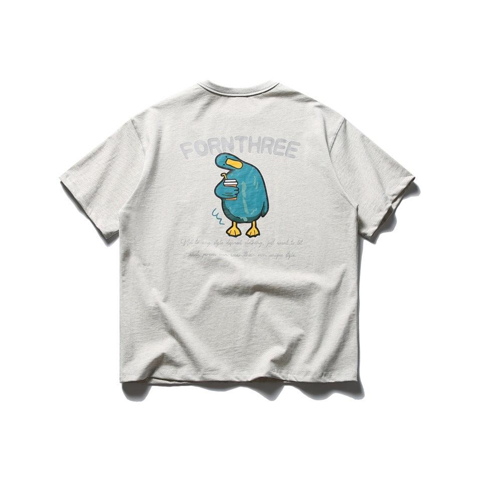 Fashion Brand Loose Men And Women Short T-shirt - WOMONA.COM