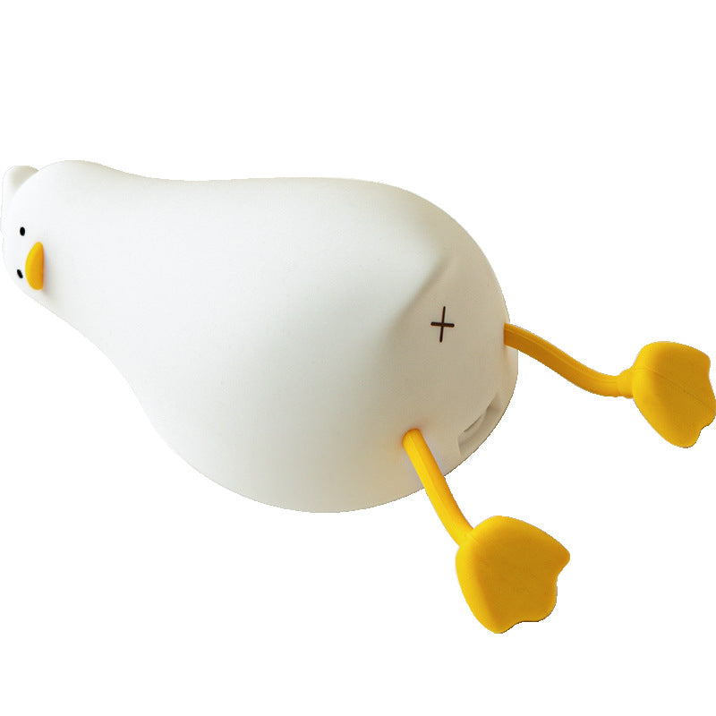 Lie Flat Duck Silicone Night Light Children's - WOMONA.COM