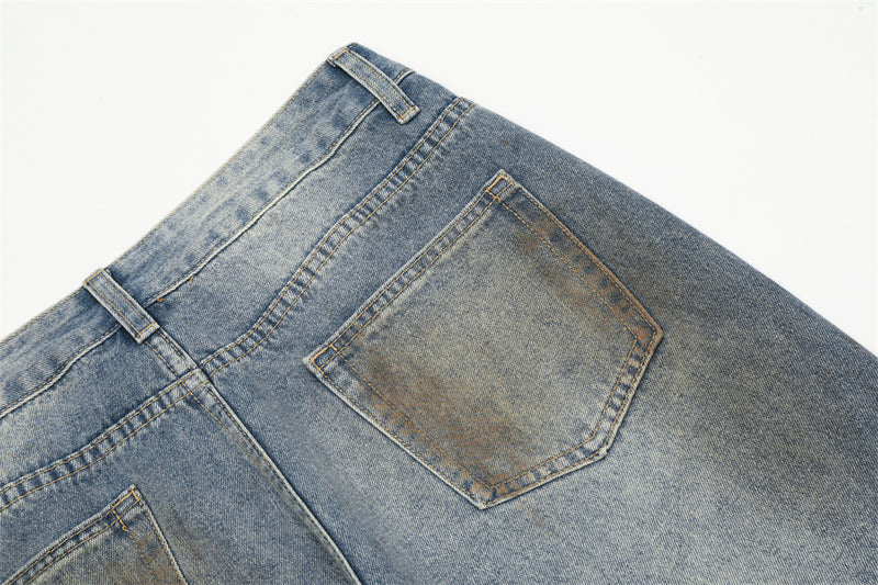 Fashion Dirty Make Old Ripped Jeans For Men - WOMONA.COM