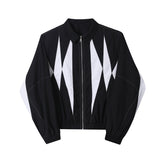 Mens Fashion Patchwork Loose Sweater Jacket - WOMONA.COM