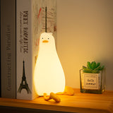 Lie Flat Duck Silicone Night Light Children's - WOMONA.COM