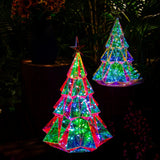 Colorful Christmas Tree Four-sided Diamond Luminous Decorative Ornaments - WOMONA.COM