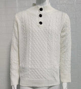 Pure Color Half Collar Slim-fit Long-sleeved Knitted Sweater - WOMONA.COM