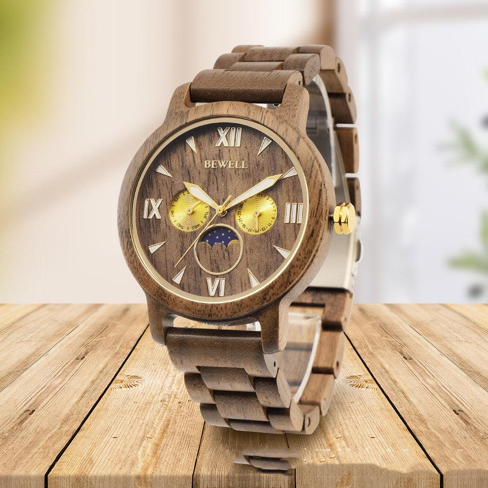 Fashion Sports Quartz Wooden Watch - WOMONA.COM