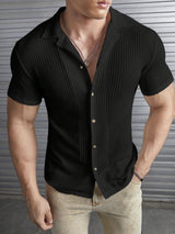 Fashion Casual Slim Top Short Sleeve Men - WOMONA.COM