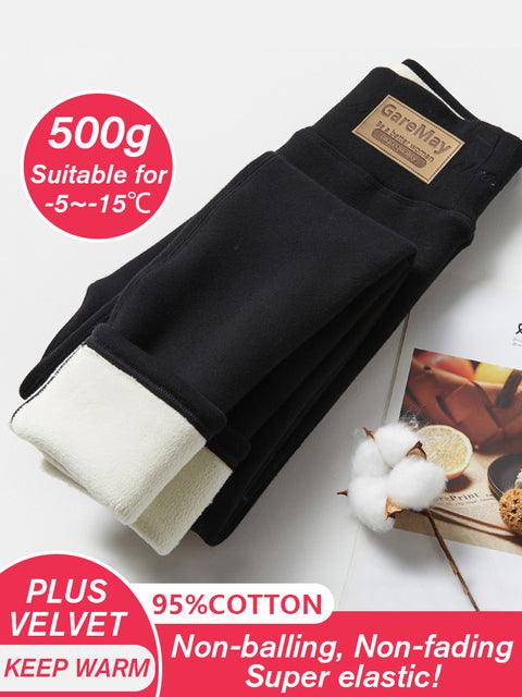 Thick Warm Winter Leggings For Women High Waist Velvet Leggi - WOMONA.COM