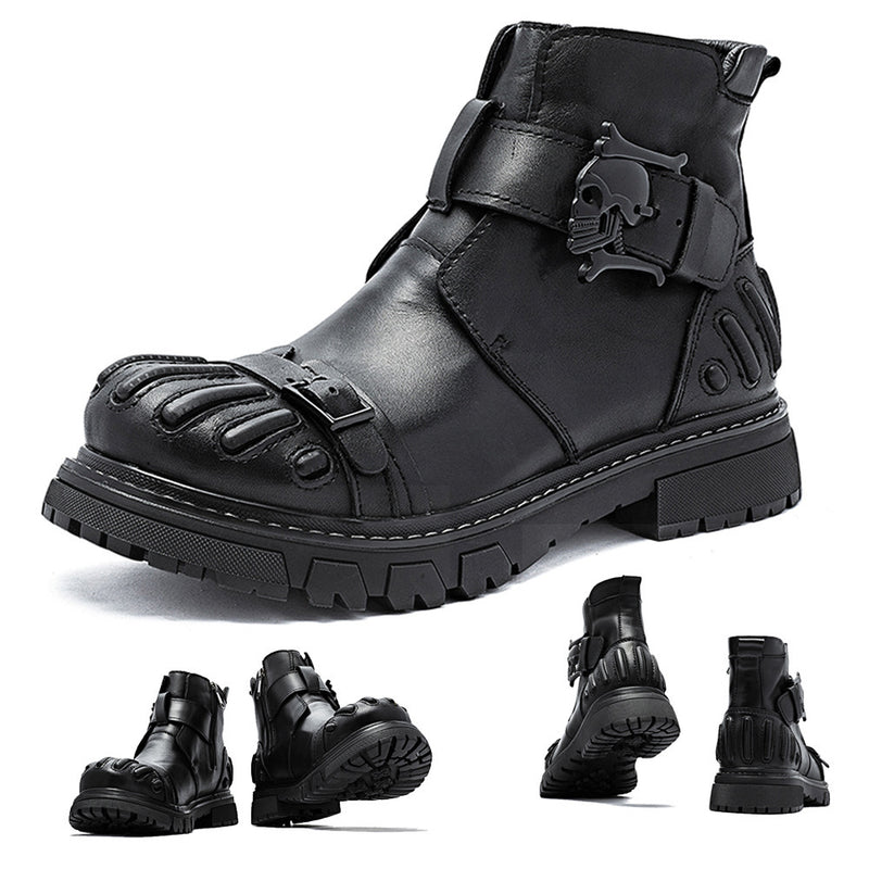 Men Punk Rock Tooling Machinery Car Boots - WOMONA.COM