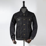 Black Denim Jacket Men's Jacket - WOMONA.COM