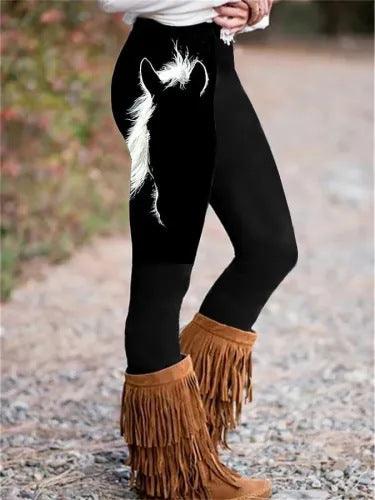 Three-dimensional Printing Warm Women's Leggings - WOMONA.COM
