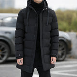 Long Hooded Jacket Men Winter Warm Windproof Coat - WOMONA.COM