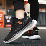 Mesh Sneakers Men Lace Up Running Shoes - WOMONA.COM