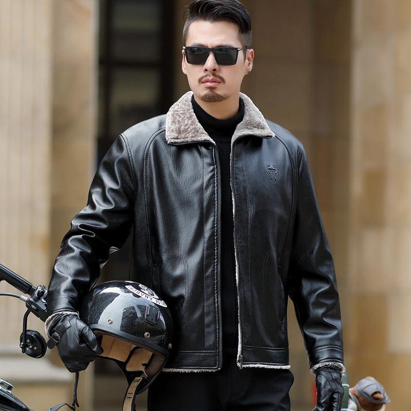 New Men's Plus Velvet And Thick Fur - WOMONA.COM