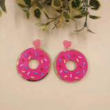 Donut Girly Cute Large Earrings - WOMONA.COM