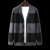 Long Sleeve Color Matching Casual Sweater Coat