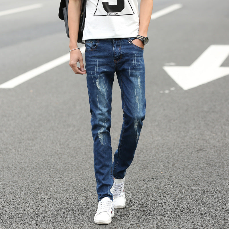 Summer Men's Denim Straight Pants - WOMONA.COM