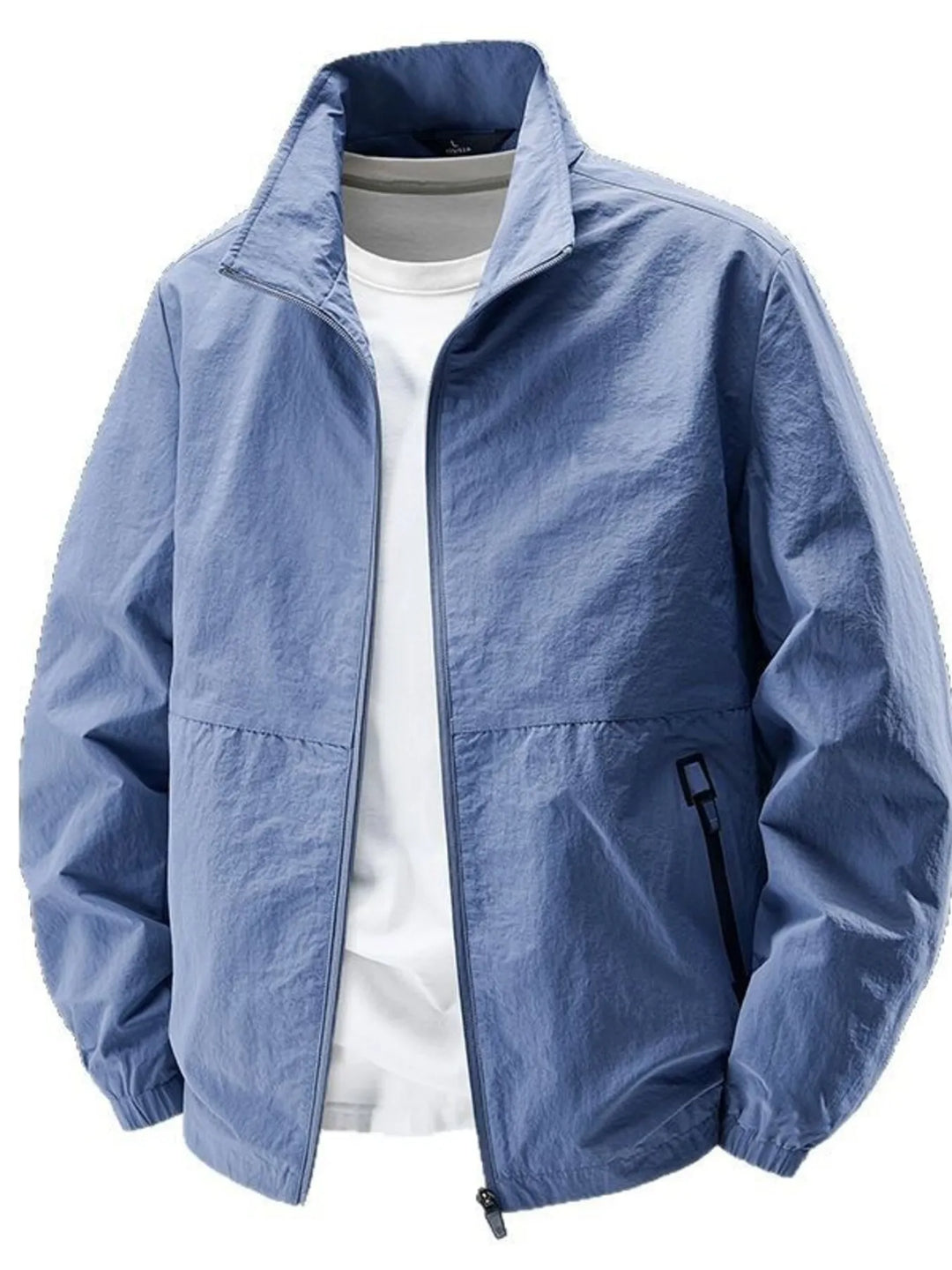 Men's Plus Size Zip Up Long-Sleeve Jacket