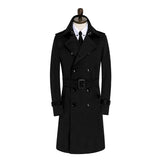 Men's Windbreaker Long Slim Autumn And Winter Coat - WOMONA.COM