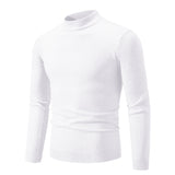 Round Neck Sweater Men's Winter Solid Color Slim Fit