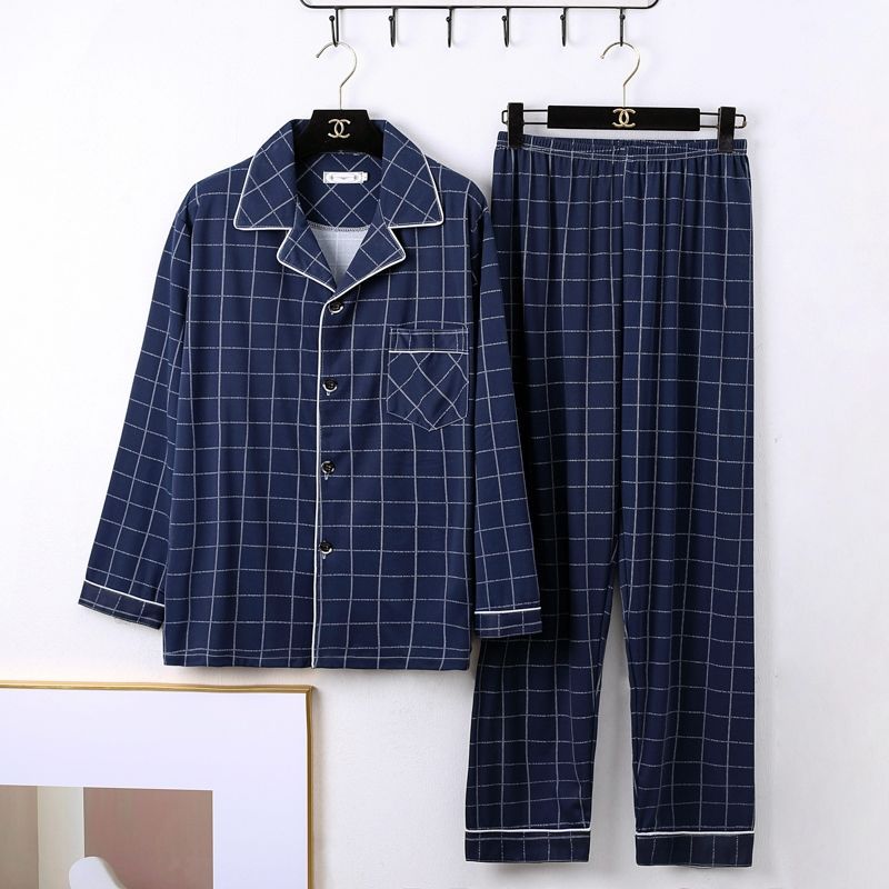 Men's Long Sleeve Printed Lounge Pajama Set