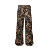 American Vintage Leopard Print Jeans For Men - WOMONA.COM