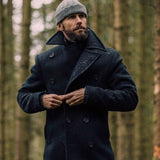 British Men Mid-length Long Sleeve Woolen Coat - WOMONA.COM