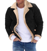 Chaqueta acolchada con forro polar integrado de piel para hombre