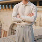 Men's Thickened Warm Base Sweater With Lapel - WOMONA.COM