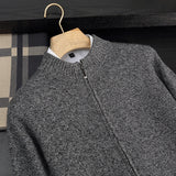 Men's Cashmere Knitted Stand Collar Coat Autumn And Winter - WOMONA.COM