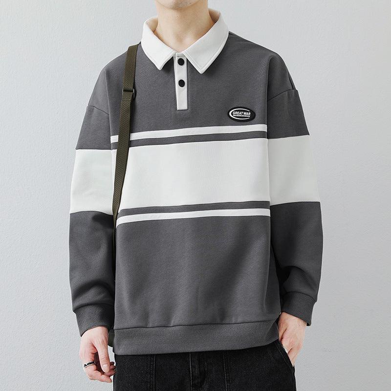 Lapel Street Striped High-end Fashion Brand Top - WOMONA.COM