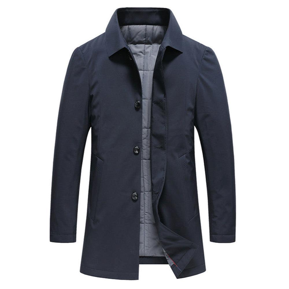 Cotton Business Windbreaker Medium Long Casual - WOMONA.COM