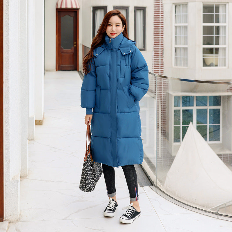 Long Over-the-knee Cotton-padded Coat Women's