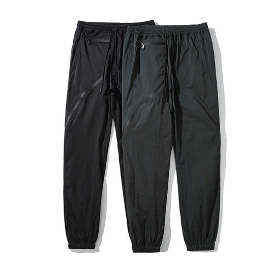 Hipster Loose Zip Irregular Casual Pants Men - WOMONA.COM