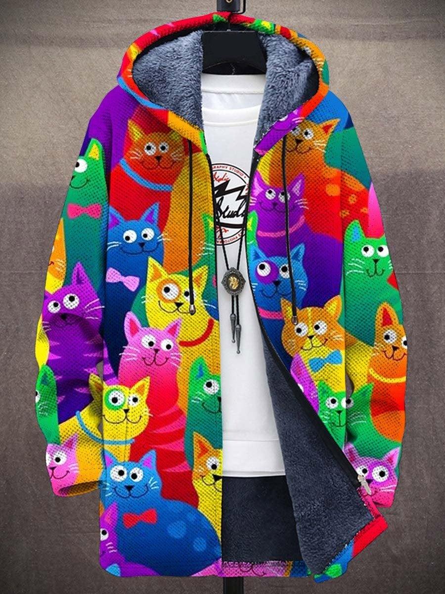 Men's Digital Printed Stand Collar Jacket - WOMONA.COM