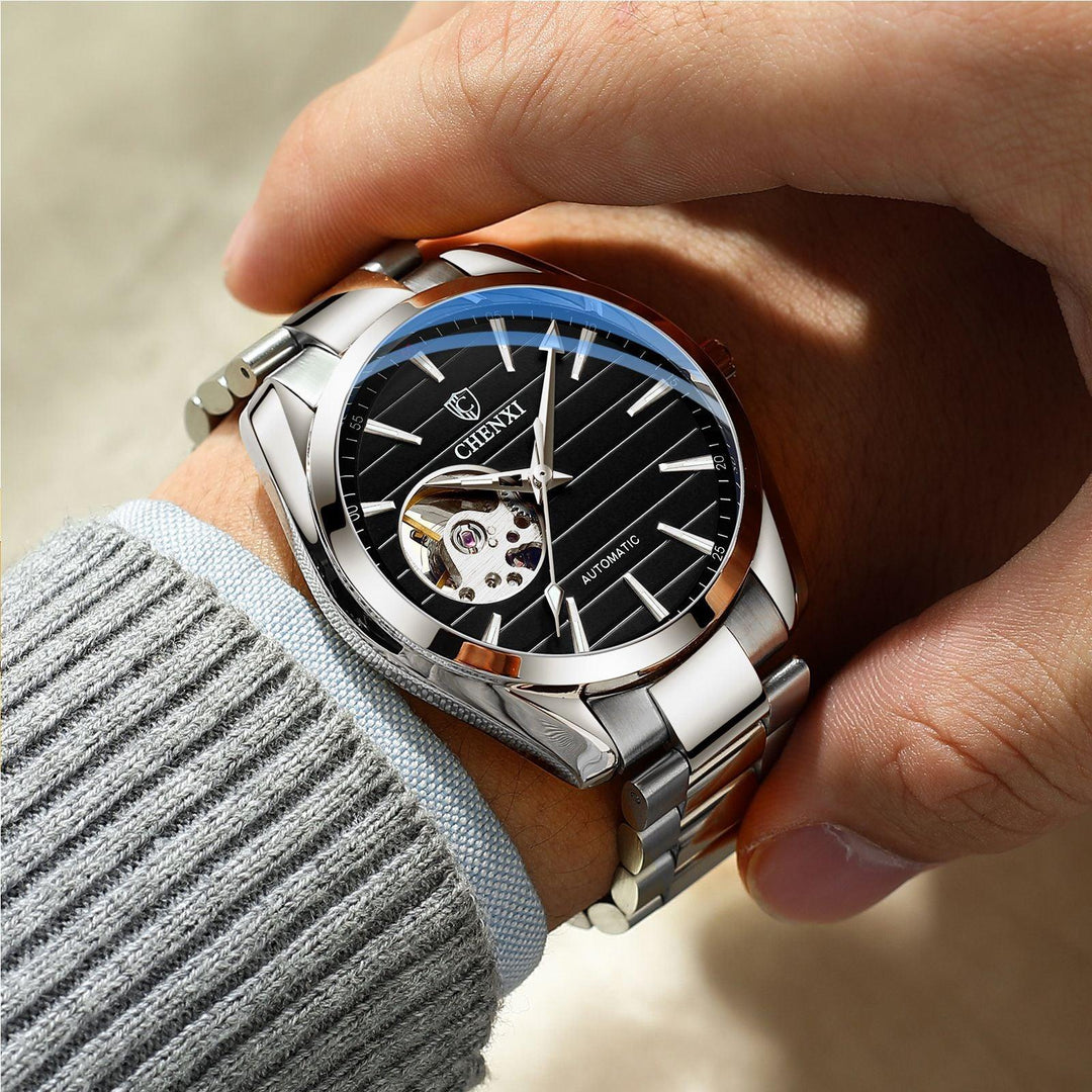 Men's Automatic Hollow Mechanical Watch - WOMONA.COM