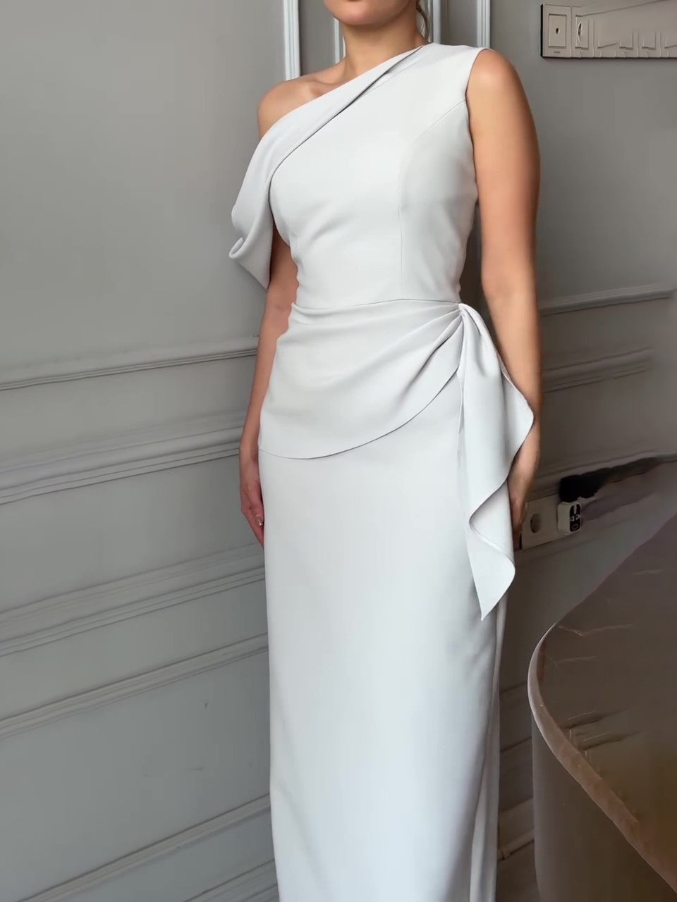 Off-Shoulder Sleeveless Slim-Fit Maxi Dress – product image 1