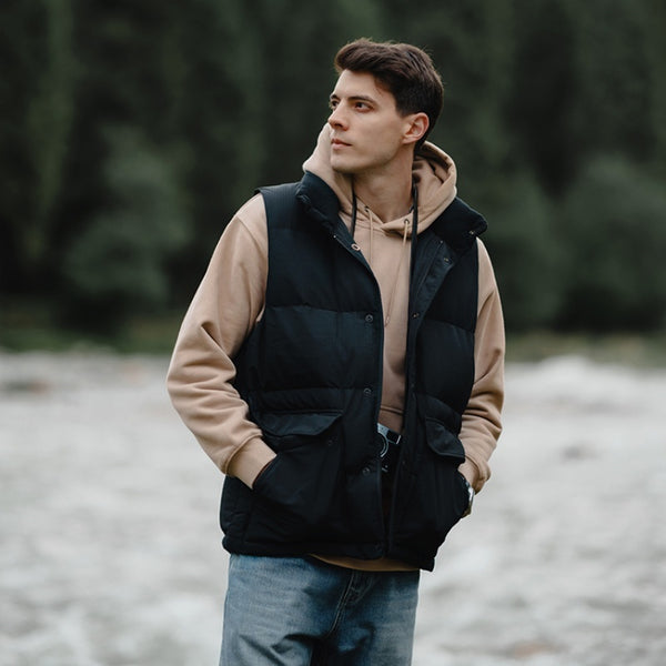 White Duck Down Three-proof Vest Down Jacket - WOMONA.COM