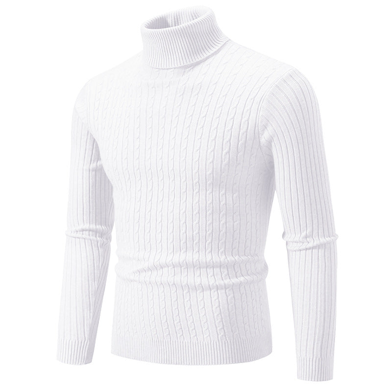 Pullover High Collar Casual Sweater Men - WOMONA.COM