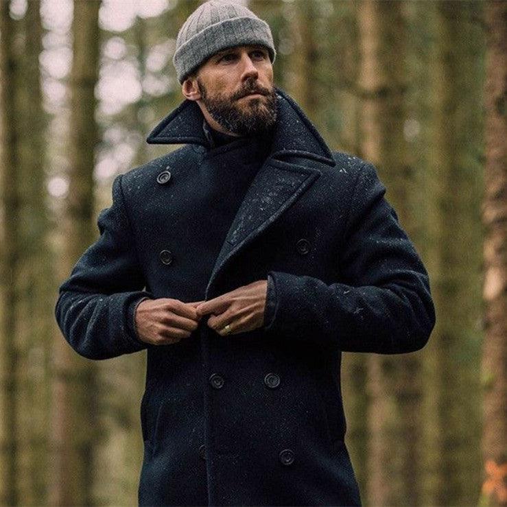 Men's Mid-Length Winter Overcoat