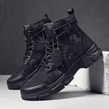 Camouflage Tooling Men Boots Casual Waterproof - WOMONA.COM