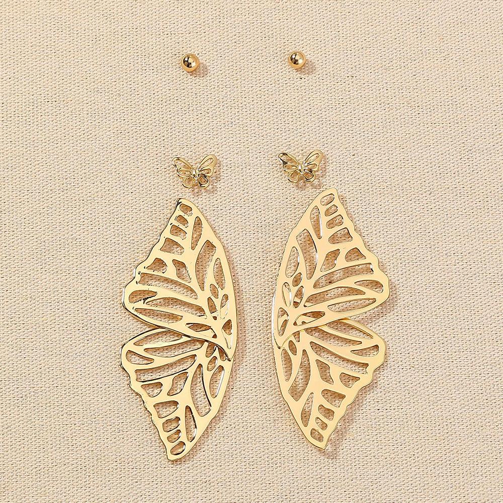 Hollow Metal Butterfly Earrings