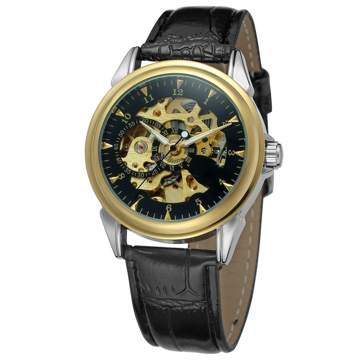 Men's Full Hollow Automatic Mechanical Watch - WOMONA.COM