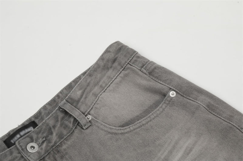 Pantalones vaqueros anchos rotos de moda americana para hombre