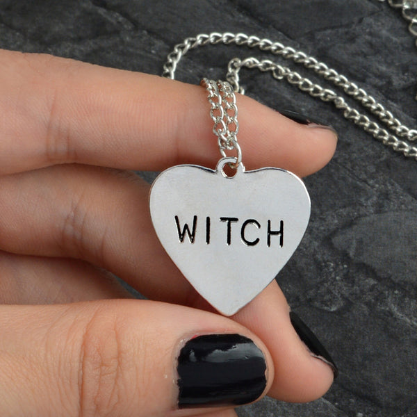 Witch Necklace Creative Love Halloween - WOMONA.COM