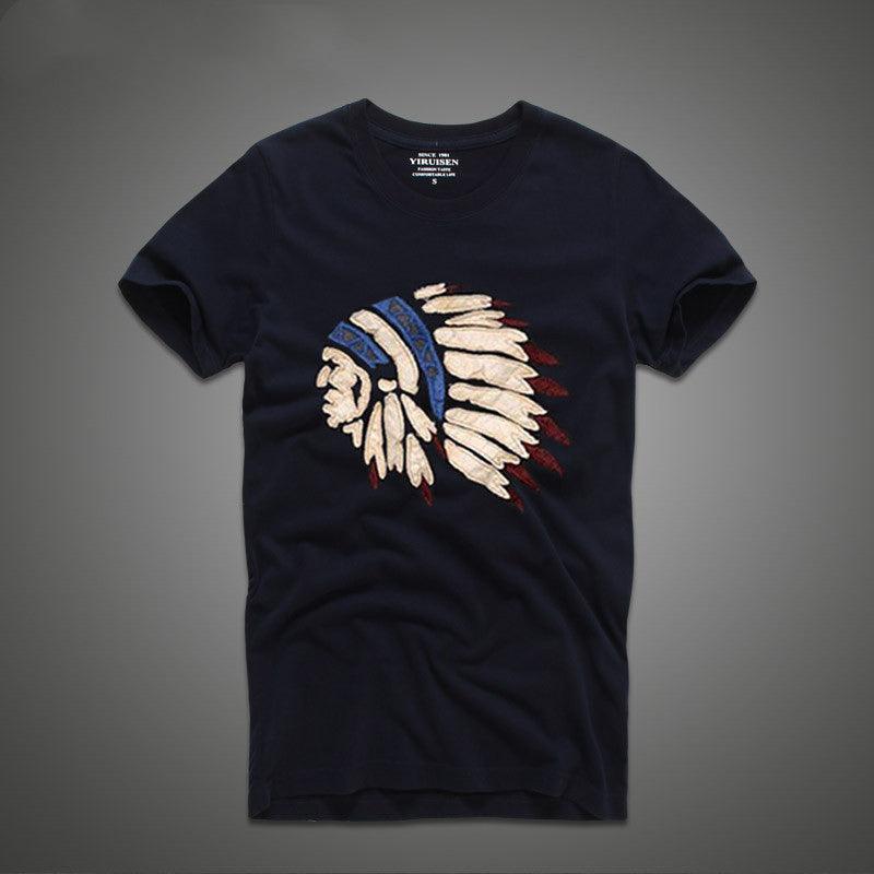 Men Short Sleeved T Shirt Pure Cotton - WOMONA.COM