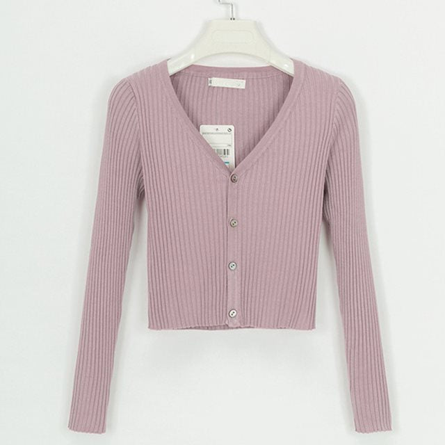 sweater cardigan women Slim sweaters - WOMONA.COM