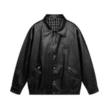 Men's Leather Coat Brand Zipper