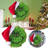 Christmas Wreath Grinch Front Door - WOMONA.COM